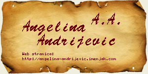 Angelina Andrijević vizit kartica